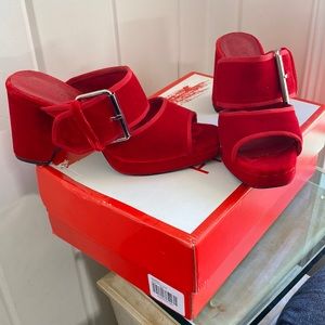 Finery London Holly Velvet Slingback Sandal